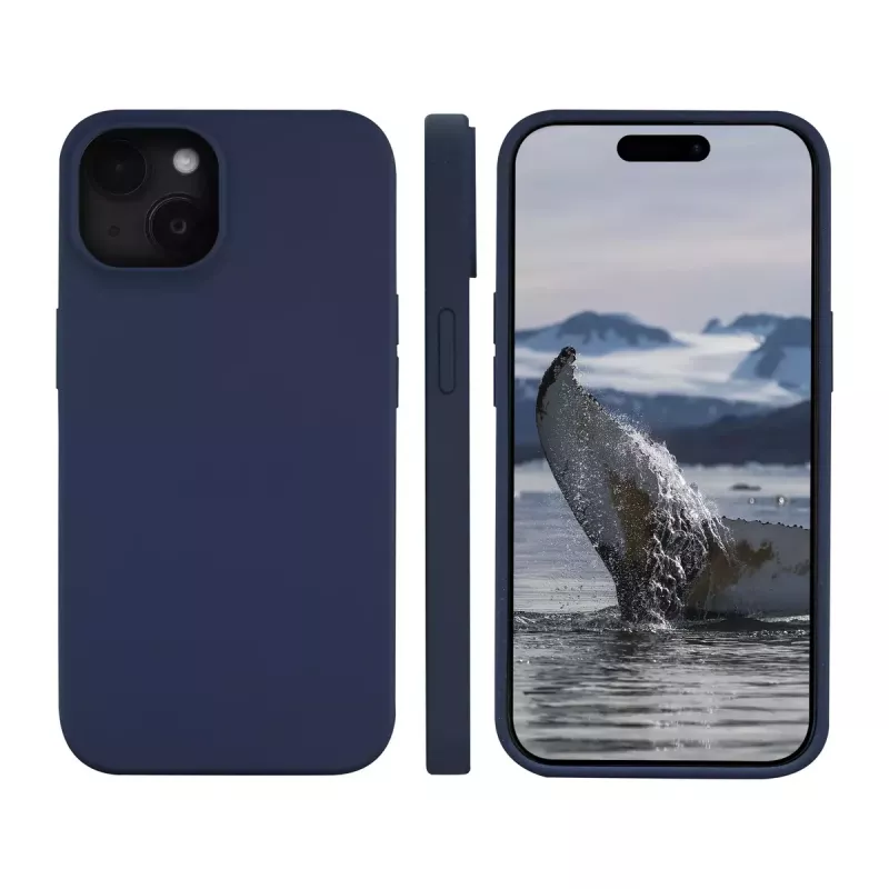 dbramante1928 Monaco Silicone Case su MagSafe, iPhone 15, Ramioji mėlyna