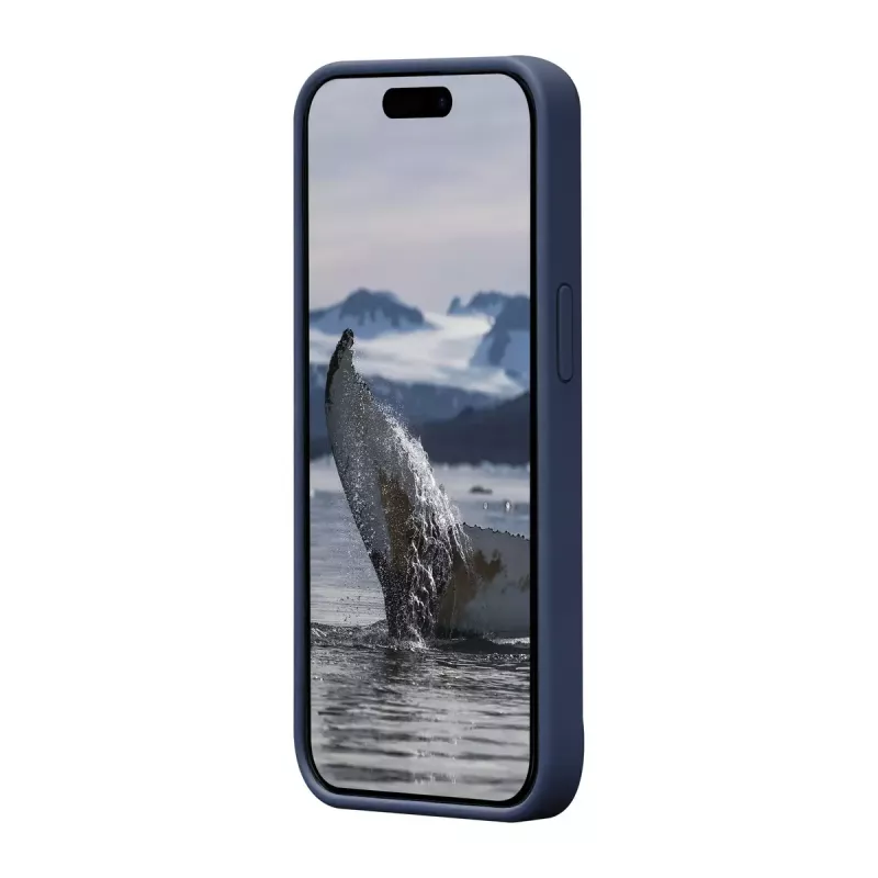 dbramante1928 Monaco Silicone Case su MagSafe, iPhone 15, Ramioji mėlyna