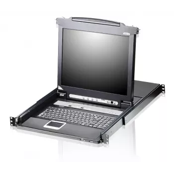 KVM jungiklis ATEN CL5708N montavimui į stovą, juodas, USB, 1280x1024