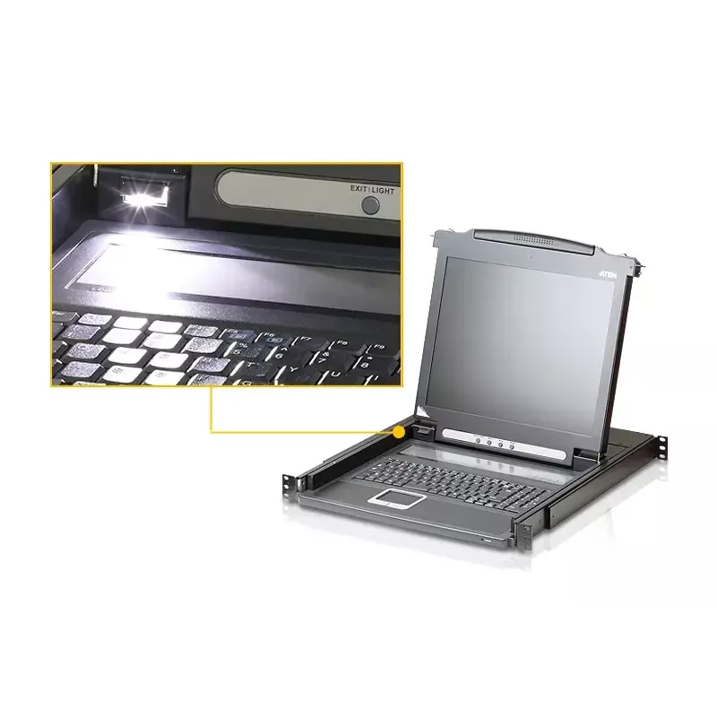 ATEN CL5716M-ATA-2XK06SG stovo konsolė 43,2 cm (17 colių) juoda 1U