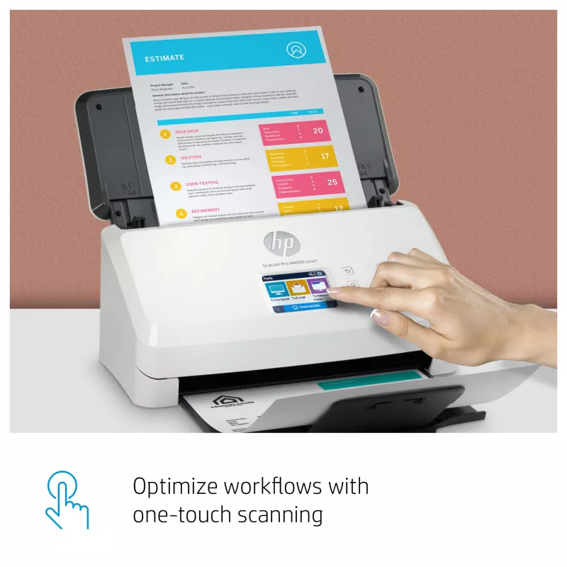 HP ScanJet Pro N4000 snw1 lakštinis skaitytuvas 600 x 600 DPI