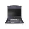 KVM jungiklis ATEN CL5708M montavimui į stelažą, juodas, 1U, 17 colių LCD