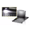 KVM jungiklis ATEN CL5708M montavimui į stovą, juodas, 1U, 17 colių LCD