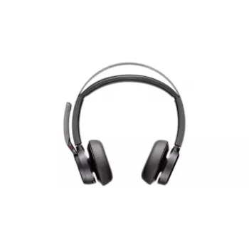 HP Poly Voyager Focus 2 belaidės stereo ausinės su triukšmo slopinimu, sertifikuotos Microsoft Teams, USB-C / A adapteris
