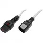 Maitinimo laidas MicroConnect C13 į C14 su IEC fiksavimo jungtimi, 1 m