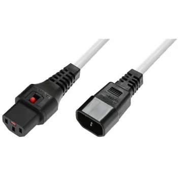 Maitinimo laidas su užraktu MicroConnect MC-C13C14LOCK-2MW — IEC C13 į C14, 2 m, fiksuojama jungtis