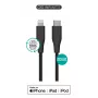 Laidas Lightning į USB-C eSTUFF ES602180 — 1 m, juodas, MFi sertifikuotas, RoHS