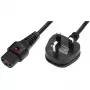 Maitinimo laidas MicroConnect UK Type G į IEC C13 – kompiuteriams ir periferijai