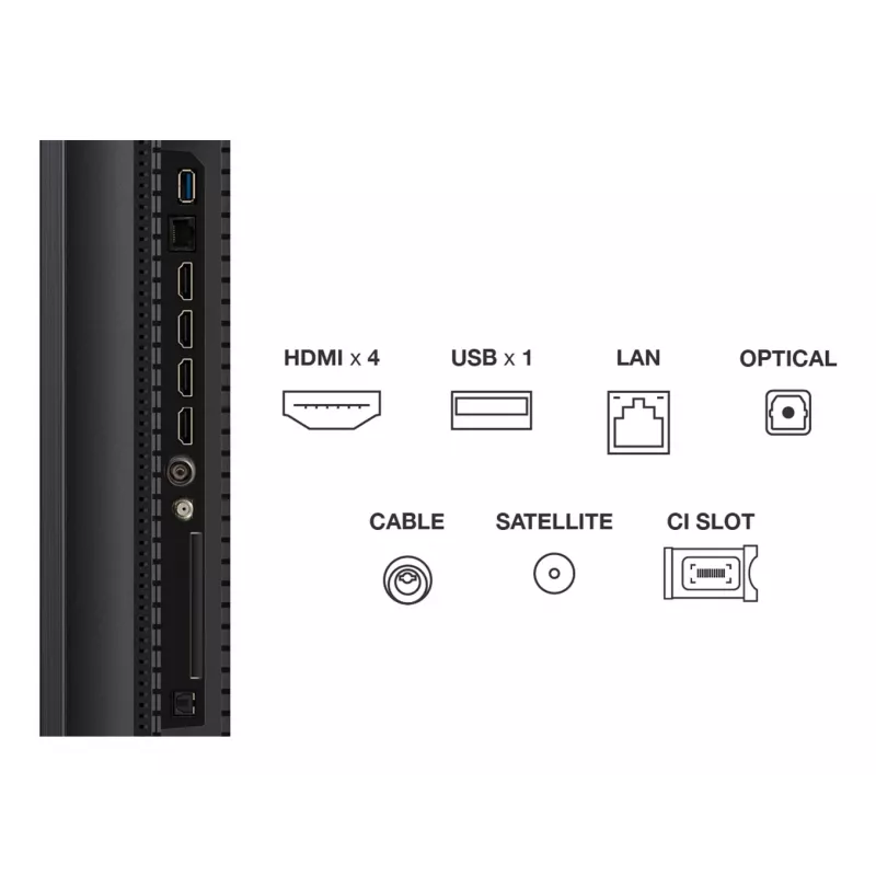 TCL 50C7K televizorius 127 cm (50 colių) 4K Ultra HD Smart TV Wi-Fi Metallic 2000 cd/m²