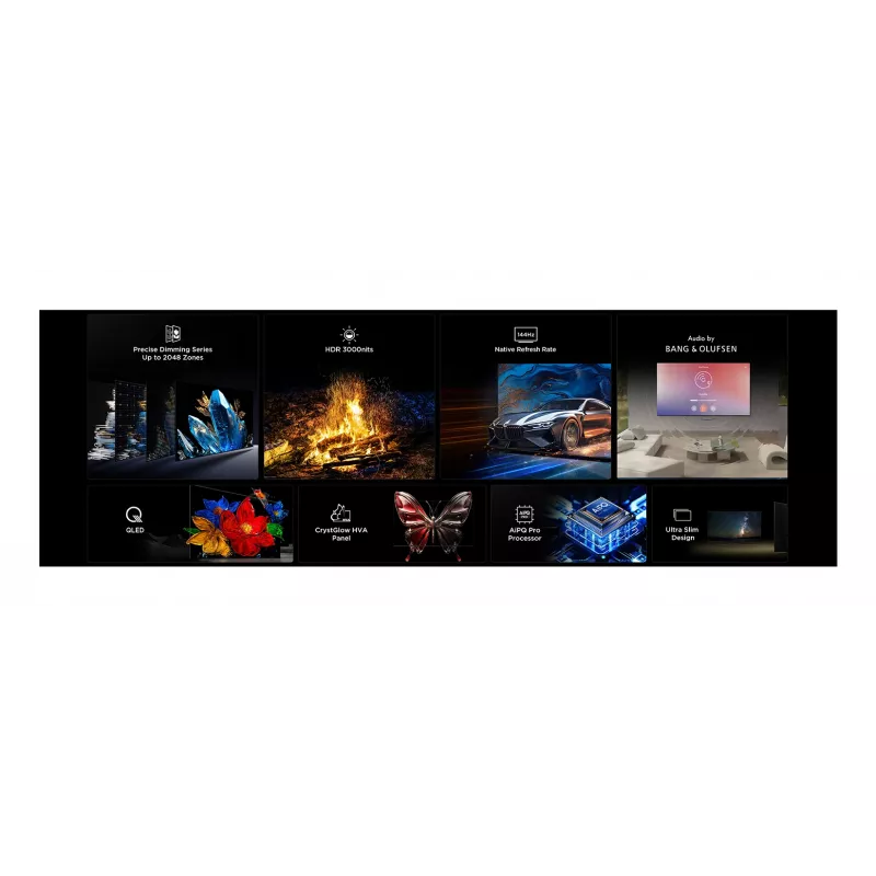 TCL 50C7K televizorius 127 cm (50 colių) 4K Ultra HD Smart TV Wi-Fi Metallic 2000 cd/m²