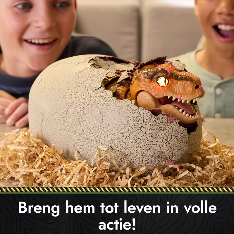 Jurassic World Primal Hatch interaktyvus dinozauras su kiaušiniu, išperėk ir užaugink savo mažylį su 100+ garsų ir reakcijų, žaislas berniukams ir mergaitėms nuo 5 metų