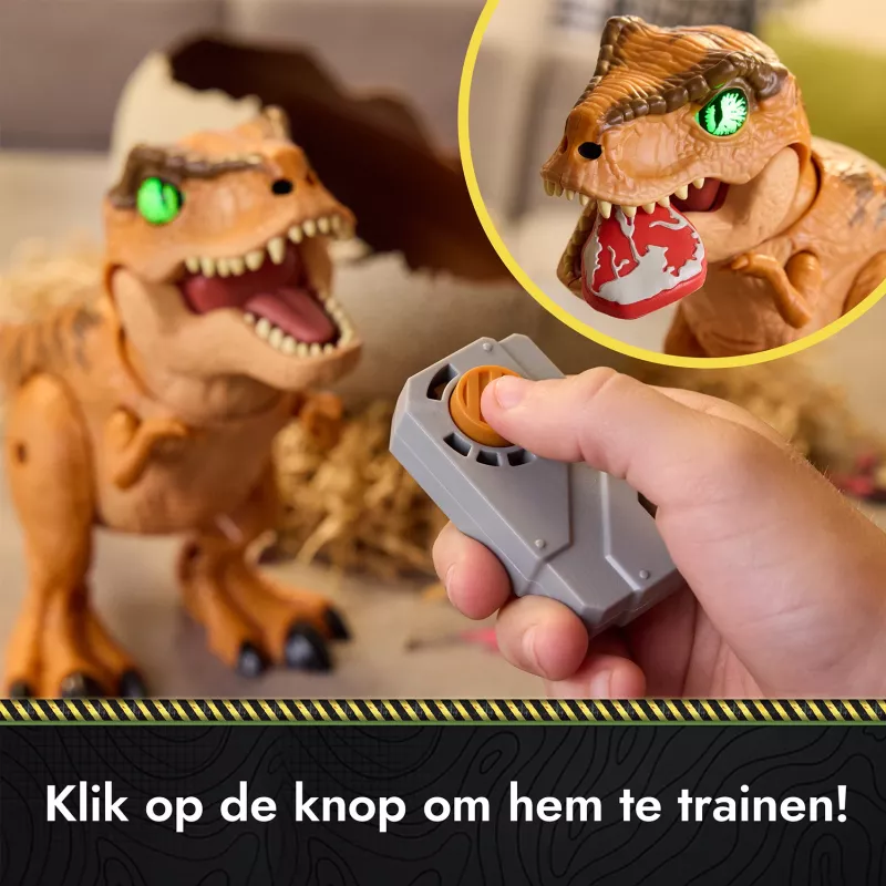 Jurassic World Primal Hatch interaktyvus dinozauras su kiaušiniu, išperėk ir užaugink savo mažylį su 100+ garsų ir reakcijų, žaislas berniukams ir mergaitėms nuo 5 metų
