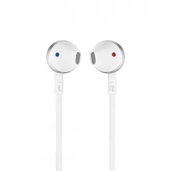 JBL Tune 205 laidinės ausinės, 20–20000 Hz, skambučiai/muzika, 14,3 g, chromuota, balta