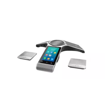 IP konferencinis telefonas Yealink CP960 – sidabrinis, mygtukai ir jutiklinis valdymas, Micro-USB B ir USB-A, 338×338×74 mm