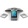IP konferencinis telefonas Yealink CP960 – sidabrinis, mygtukai ir jutiklinis valdymas, Micro-USB B ir USB-A, 338×338×74 mm
