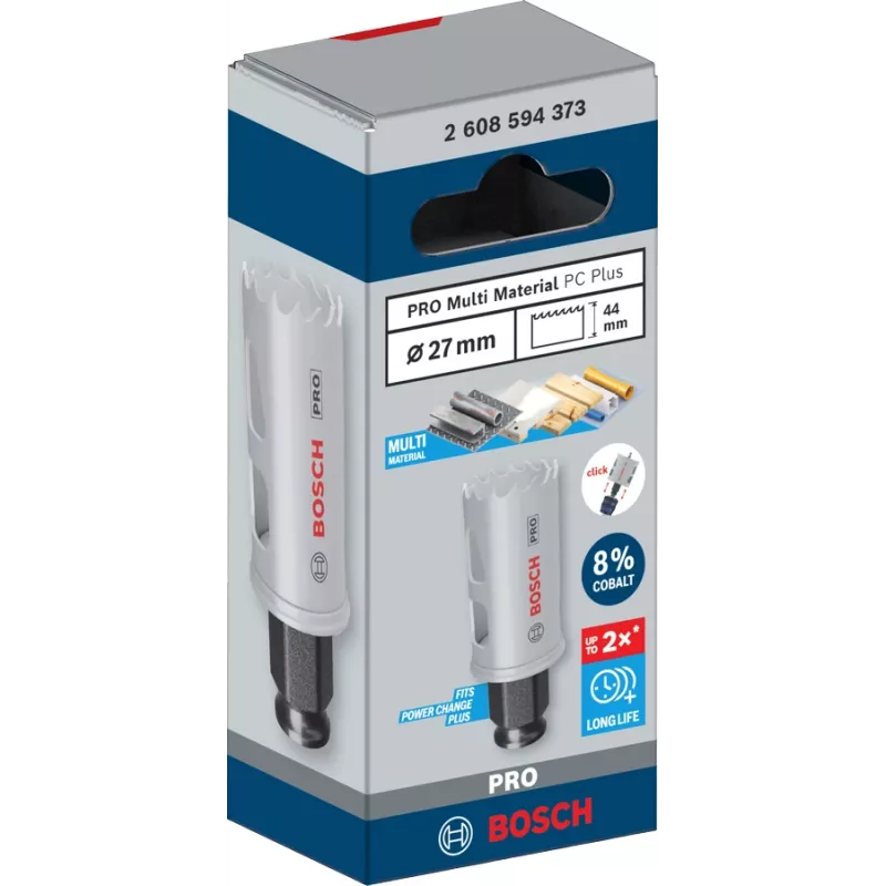 Koroninis pjūklas Bosch PRO Multi Material PC Plus 44/27 mm – vienetinis, 27 mm skersmens