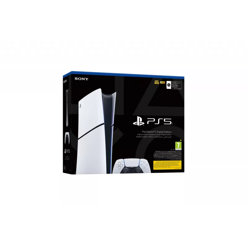 Sony PlayStation 5 (model grupė – slim) Digital Edition, PS5, juoda, balta, 1 TB SSD