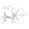 Montavimo ranka Multibrackets M VESA Flexarm 360 II juoda 75 100 200