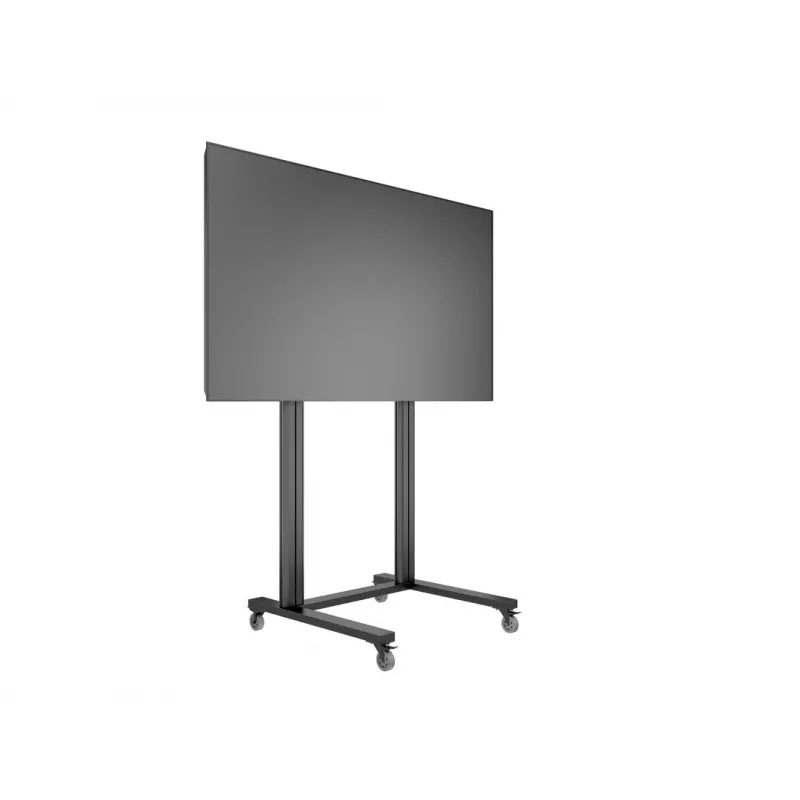 Multibrackets M Public Display Stovas 210 Dvigubas Stulpas su Ratukais Juodas