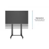 Multibrackets M Public Display Stovas 210 Dvigubas Stulpas su Ratukais Juodas
