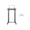 Multibrackets M Public Display Stovas 210 Dvigubas Stulpas su Ratukais Juodas