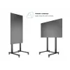 Multibrackets M Public Display Stovas 210 Dvigubas Stulpas su Ratukais Juodas