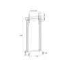 Multibrackets M Public Display Stovas 210 Dvigubas Stulpas su Ratukais Juodas