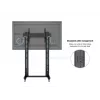 Multibrackets M Public Display Stovas 210 Dvigubas Stulpas su Ratukais Juodas