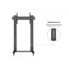 Multibrackets M Public Display Stovas 210 Dvigubas Stulpas su Ratukais Juodas