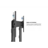 Multibrackets M Public Display Stovas 210 Dvigubas Stulpas su Ratukais Juodas