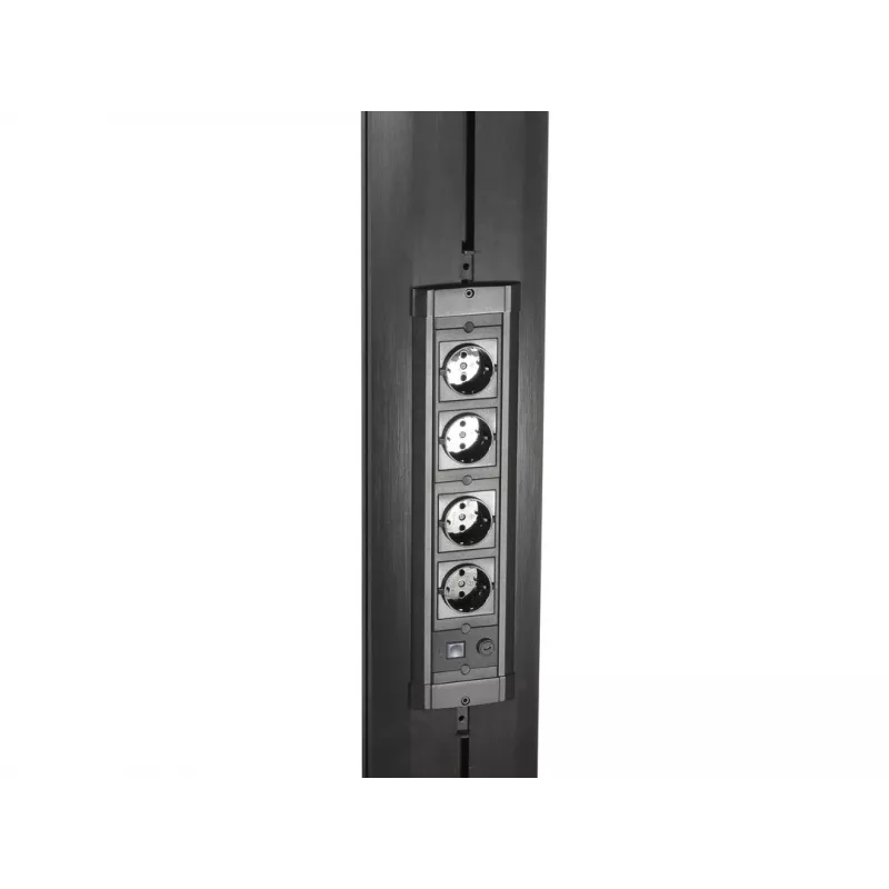 Multibrackets M Public Display Stovas 210 Dvigubas Stulpas su Ratukais Juodas