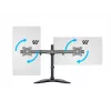Multibrackets M Deskstand Basic Dual stovas monitoriui, laisvai pastatomas, 16 kg, 38,1 cm (15 inch), 68,6 cm (27 inch), 100 x 100 mm, juodas