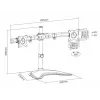 Multibrackets M Deskstand Basic Dual stovas monitoriui, laisvai pastatomas, 16 kg, 38,1 cm (15 inch), 68,6 cm (27 inch), 100 x 100 mm, juodas