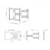 TV laikiklis Multibrackets M Universal Flexarm Pro 40kg HD Single baltas