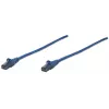 Intellinet tinklo jungiamasis kabelis, Cat6, 10 m, mėlynas, CCA, U/UTP, PVC, RJ45, auksu dengti kontaktai, su apsauga nuo užkabinimo, su gaubtuku, viso gyvenimo garantija