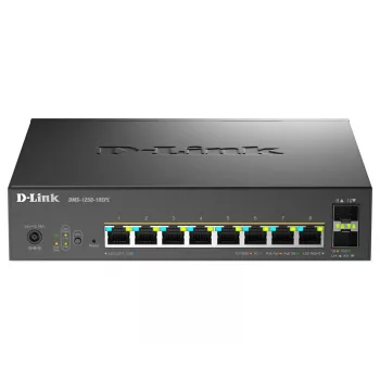 D-Link DMS-1250-10SPL 10 prievadų Multi-Gigabit valdomas PoE+ jungiklis su 8 2.5G PoE ir 2 10G SFP+ prievadais