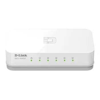 D-Link ES-1005C/E nevaldomas Fast Ethernet (10/100) jungiklis, 5 prievadai, baltas