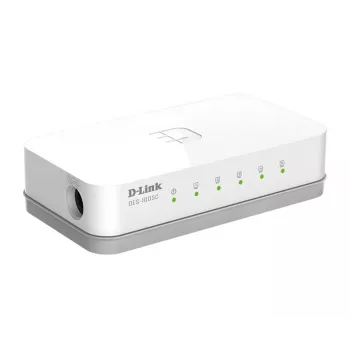D-Link ES-1005C/E nevaldomas Fast Ethernet (10/100) jungiklis, 5 prievadai, baltas