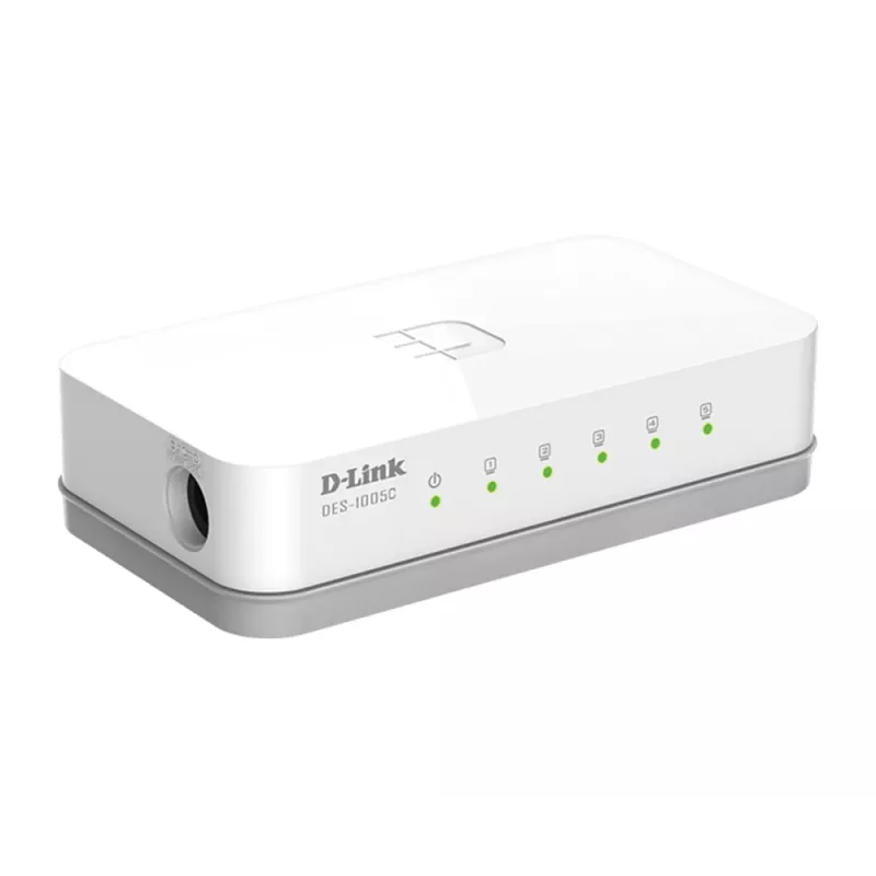 D-Link ES-1005C/E nevaldomas Fast Ethernet (10/100) jungiklis, 5 prievadai, baltas