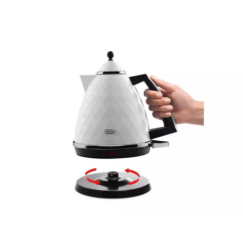 De’Longhi Brillante KBJ 2001.W elektrinis virdulys 1,7 L 2000 W Baltas