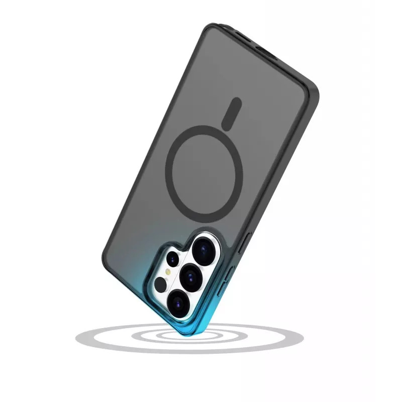 Cellularline FROSTY MAG dėklas Samsung Galaxy S26 Ultra – permatomas matinis su spalvotais kraštais, suderinamas su Qi2 ir magnetiniais aksesuarais