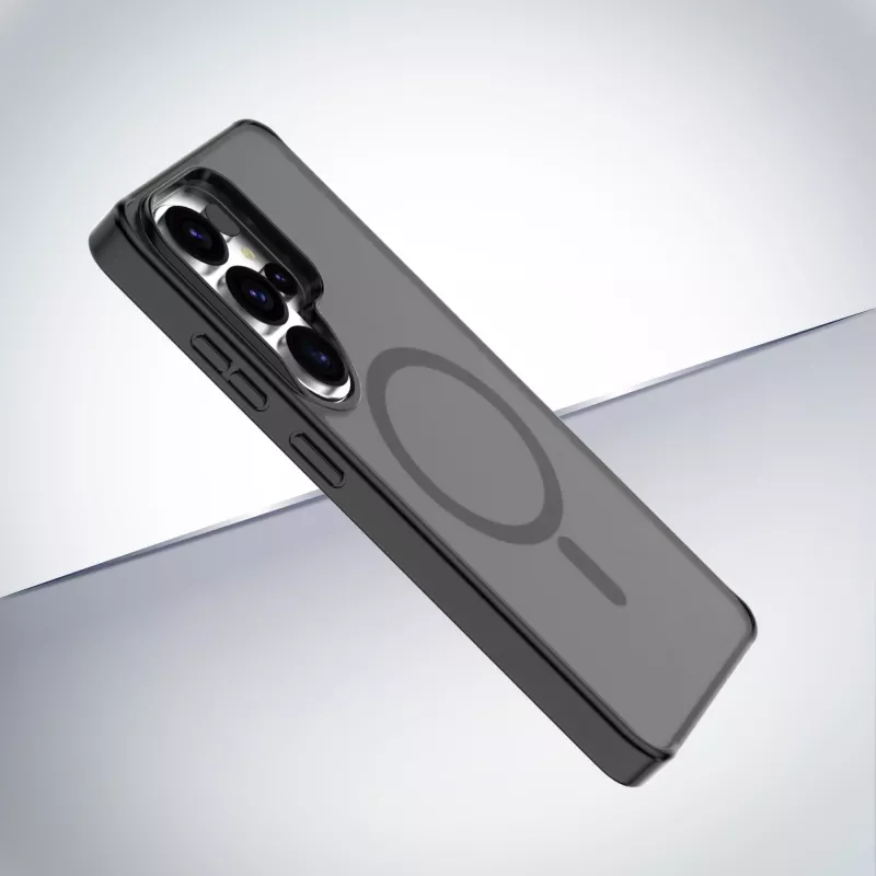 Cellularline FROSTY MAG dėklas Samsung Galaxy S26 Ultra – permatomas matinis su spalvotais kraštais, suderinamas su Qi2 ir magnetiniais aksesuarais