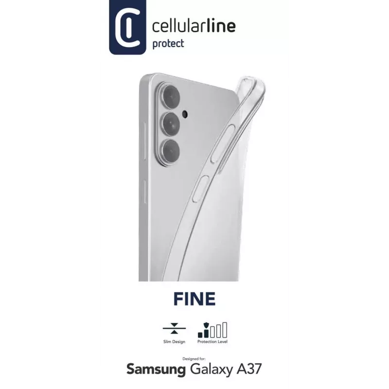 Cellularline Fine – Samsung Galaxy A37 dėklas, permatomas