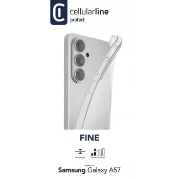 Cellularline Fine Samsung Galaxy A57 dėklas – skaidrus, plonas ir lankstus