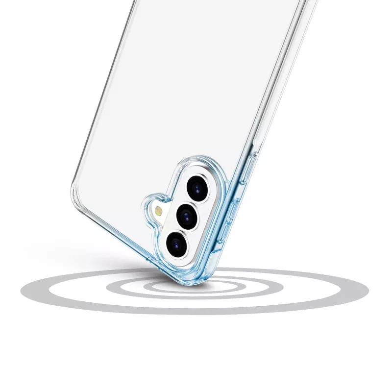 Cellularline Clear Protect – kietas dėklas Samsung Galaxy A37 su guminiais kraštais