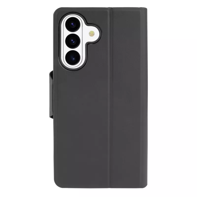 Cellularline Book Agenda 2 dėklas Samsung Galaxy A37, knygos stiliaus, dirbtinė oda, magnetinis užsegimas, stovas, RFID/NFC apsauga, juoda