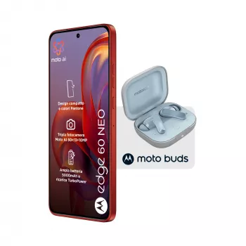 Motorola edge 60 neo + Moto Buds PG38C05749 16,1 cm (6,36 colio) dviejų SIM kortelių Android 15 5G USB Type-C 8 GB 256 GB 5200 mAh Raudona