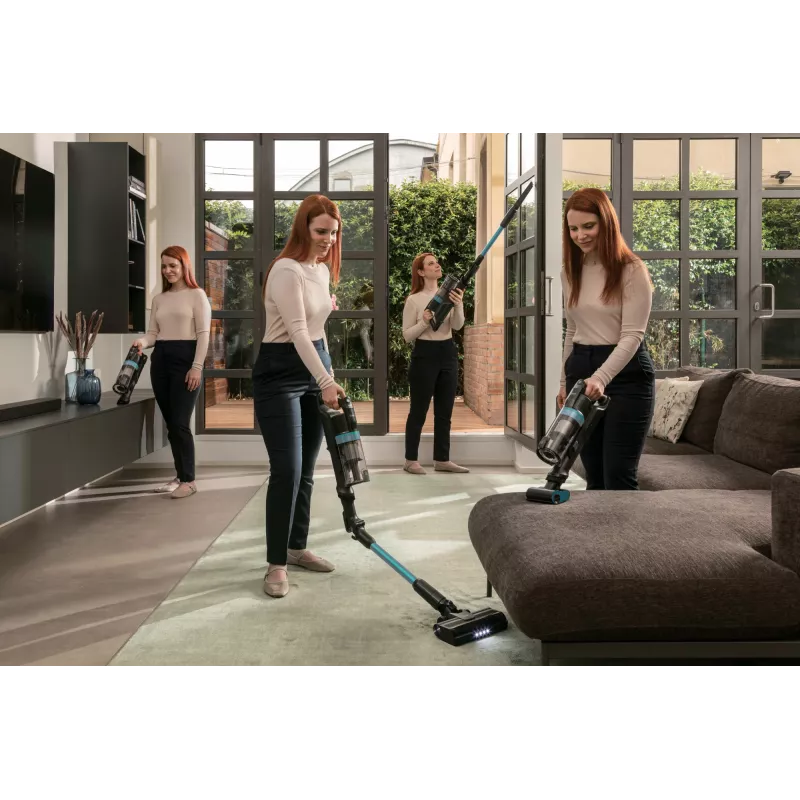 Hoover HF1P10PX 011 belaidis siurblys lazdinis, be maišelio, 0,7 l, 165 W, juoda/turquoise