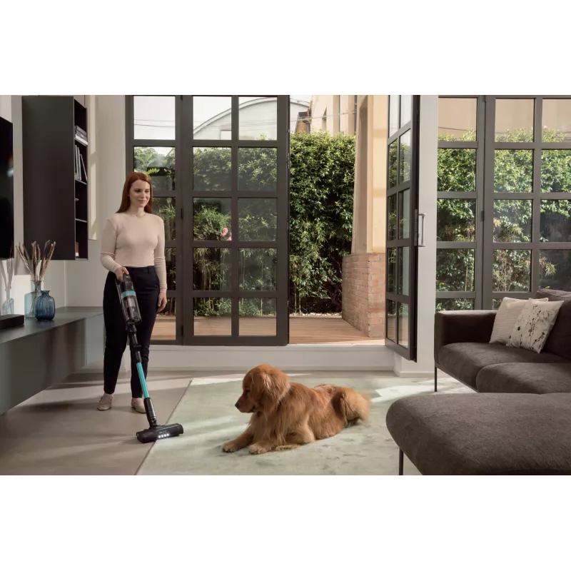 Hoover HF1P10PX 011 belaidis siurblys lazdinis, be maišelio, 0,7 l, 165 W, juoda/turquoise