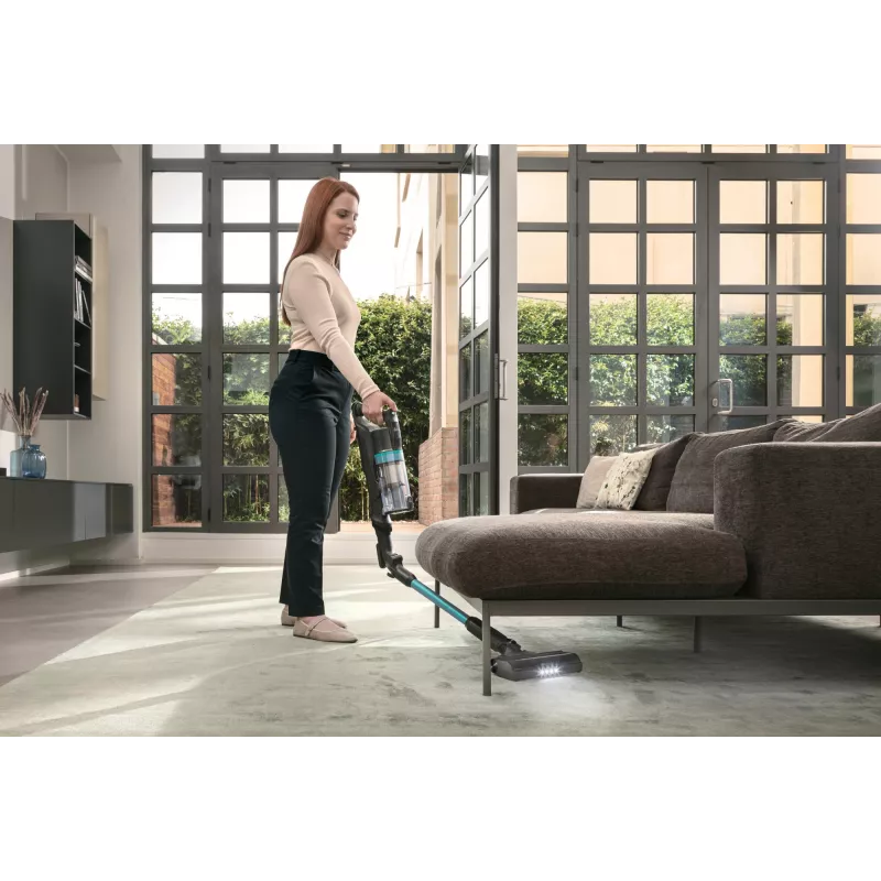 Hoover HF1P10PX 011 belaidis siurblys lazdinis, be maišelio, 0,7 l, 165 W, juoda/turquoise